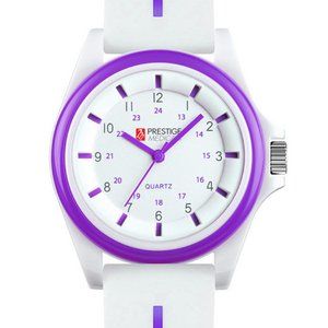 NEW! Prestige Medical 2 Tone Nurse Nurses Scrub Watch 24 Hour Purple